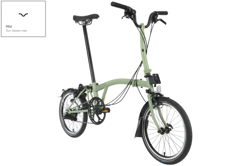 Brompton C Line Explore Folding Bike 2024 in Matcha Green-6